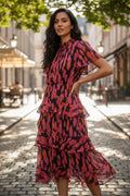 Bold Abstract Maxi Dress by Scoop