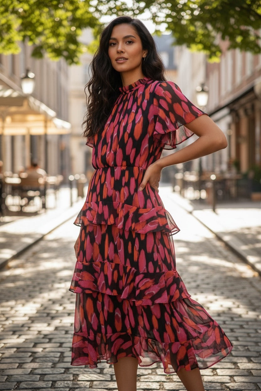 Bold Abstract Maxi Dress by Scoop