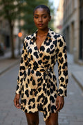 Leopard Luxe Wrap Mini Dress by H&M